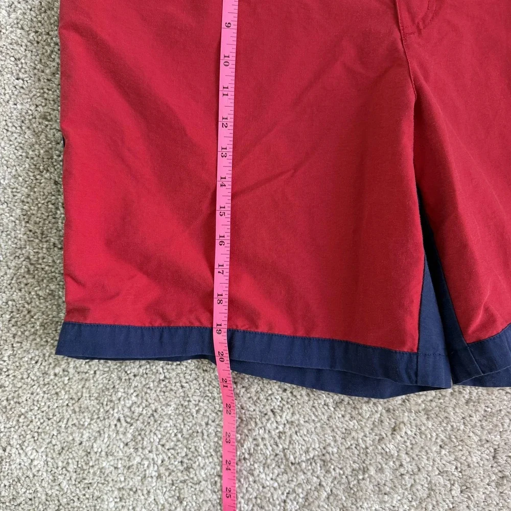 Vintage Polo Sport Ralph Lauren Cargo Shorts Mens 34 Red Navy 9 Inseam Summer